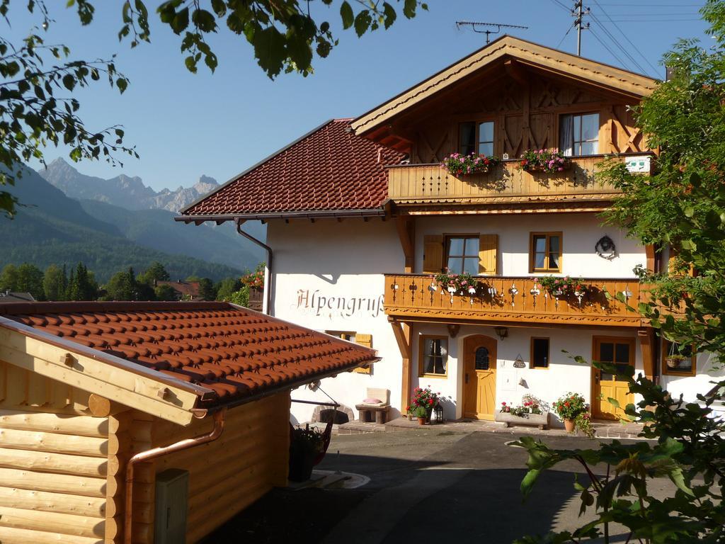 Gastehaus Alpengruss Hotell Wallgau Eksteriør bilde